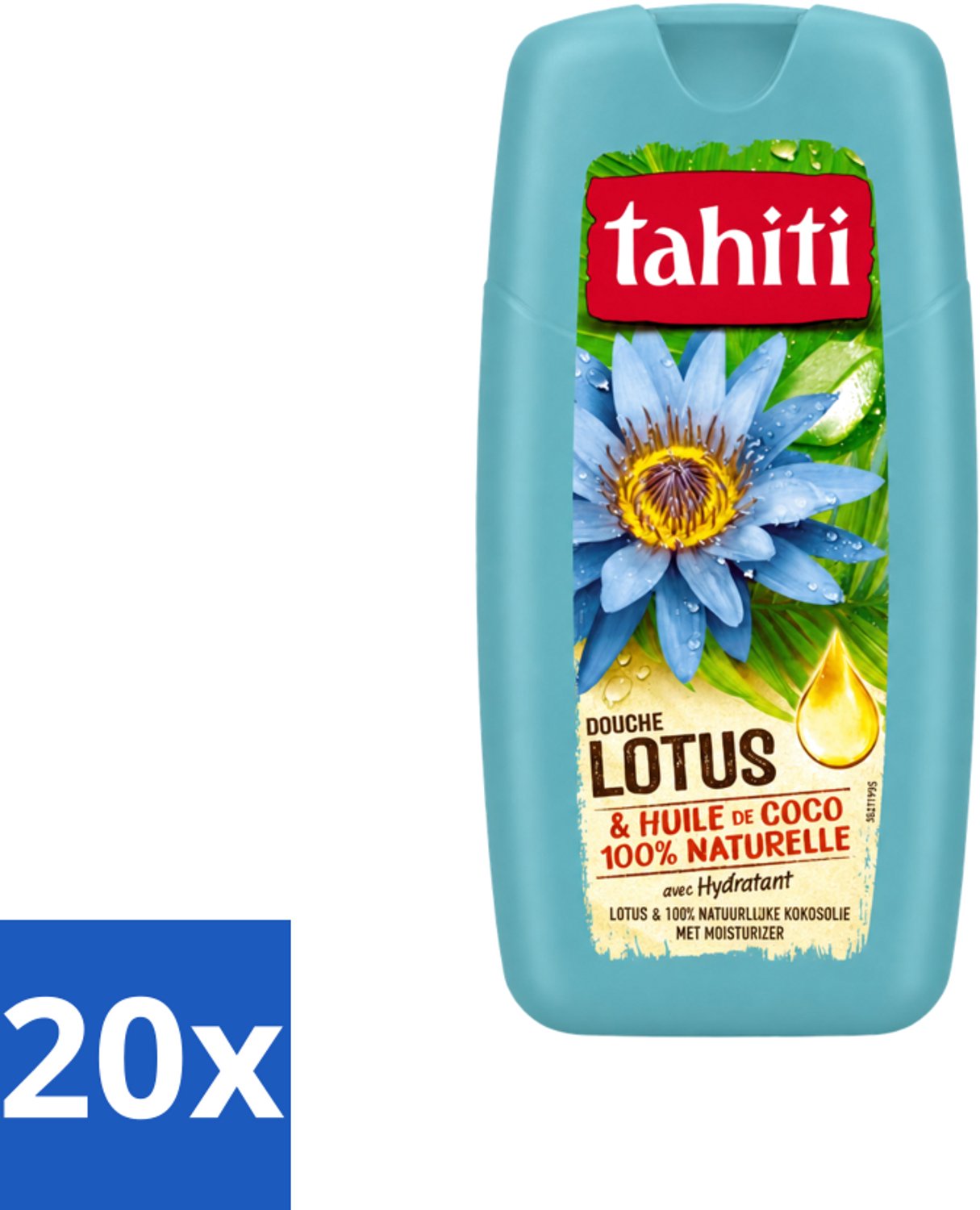 20 x Tahiti - Douchegel - Lotus & Kokosolie - Hydraterend - 250 ml - Voordeelverpakking - 20 stuks