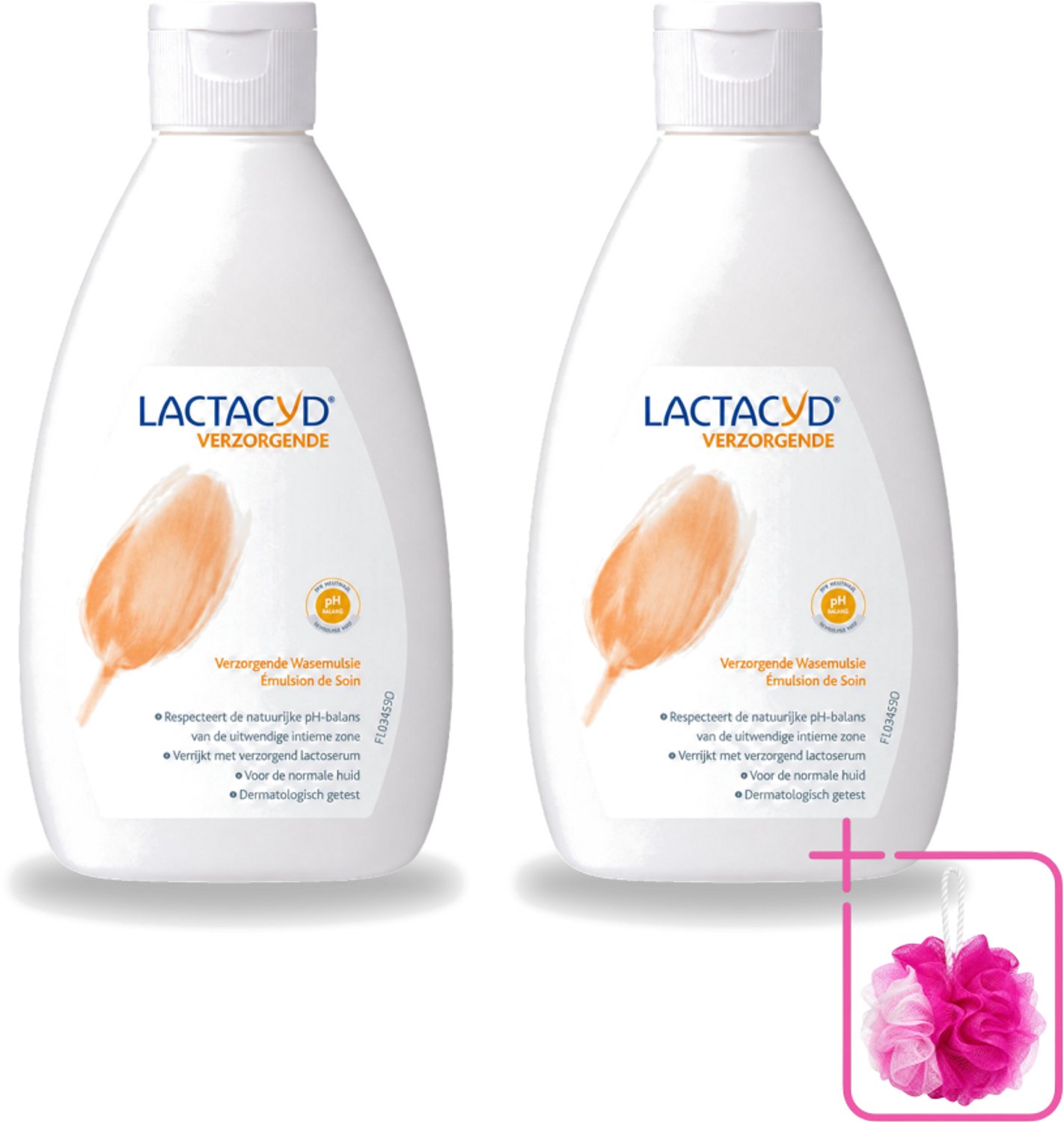 2 x Lactacyd – Verzorgende Wasemulsie – pH-vriendelijk – 300 ml - Bulkverpakking - Intieme wasemulsie - Douchemop - Milde intieme verzorging