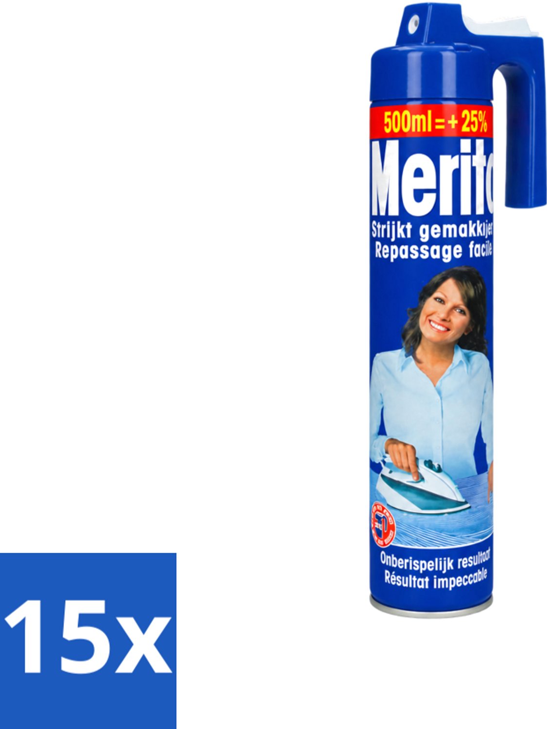 15 x Merito - Strijkspray - 500 ml - Voordeelverpakking - 15 stuks
