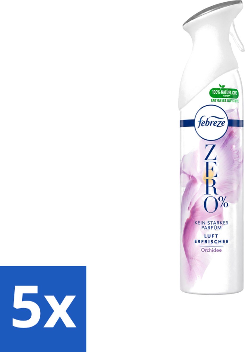 5 x Febreze Spray - Zero % - Orchidee - Luchtverfrisser - 300ml - Voordeelverpakking - 5 stuks