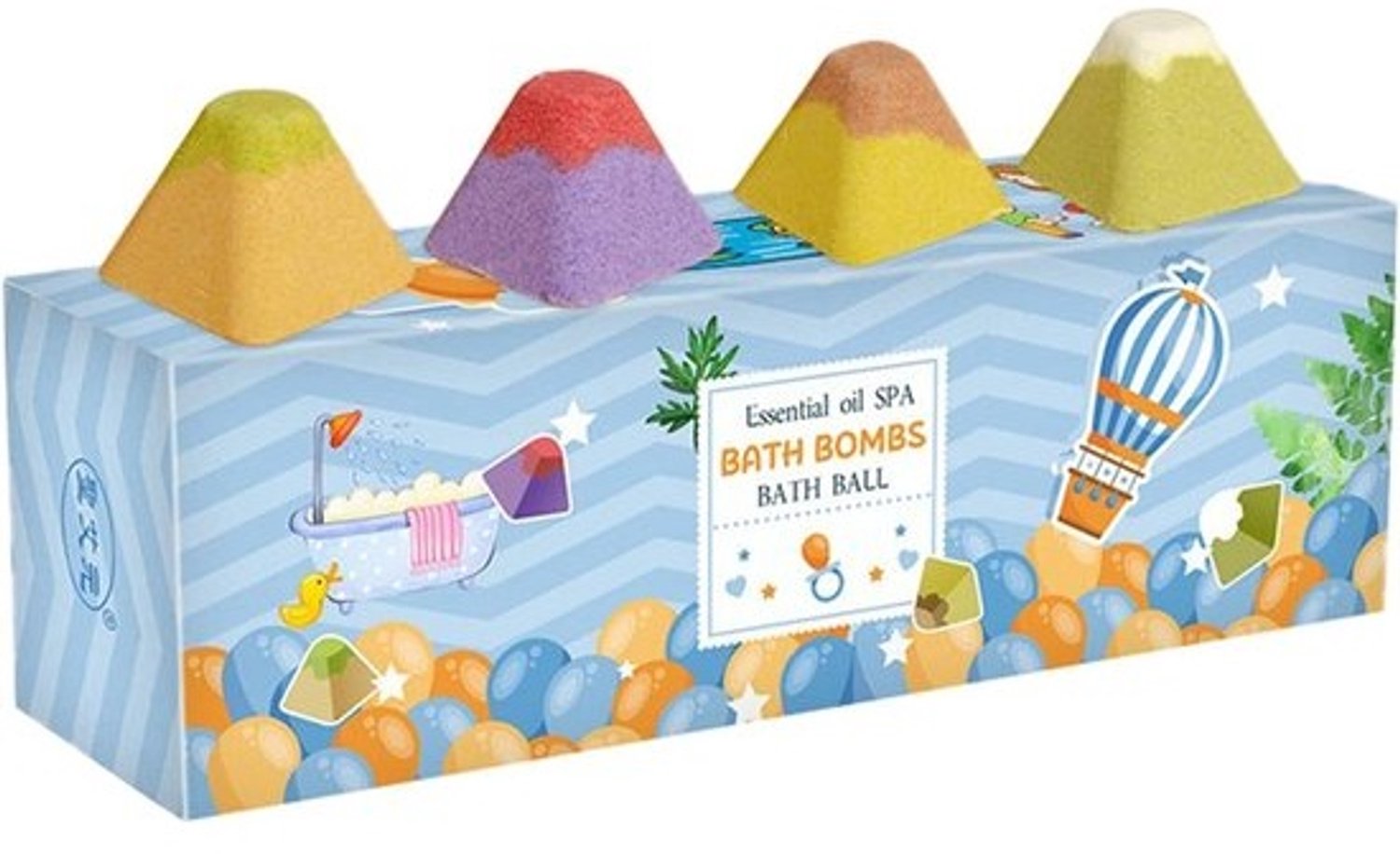 Bruisballen Set - Badbommen voor Voetspa - Ontspannend Bad - Natuurlijk en Handgemaakt - 4 Stuks 30g