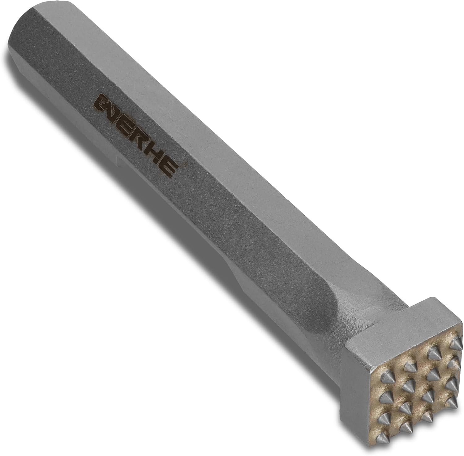 WERHE HEX28 Stamperbeitel 16 Tanden 220mm, 36mm Vierkant - Voor Sloophamers