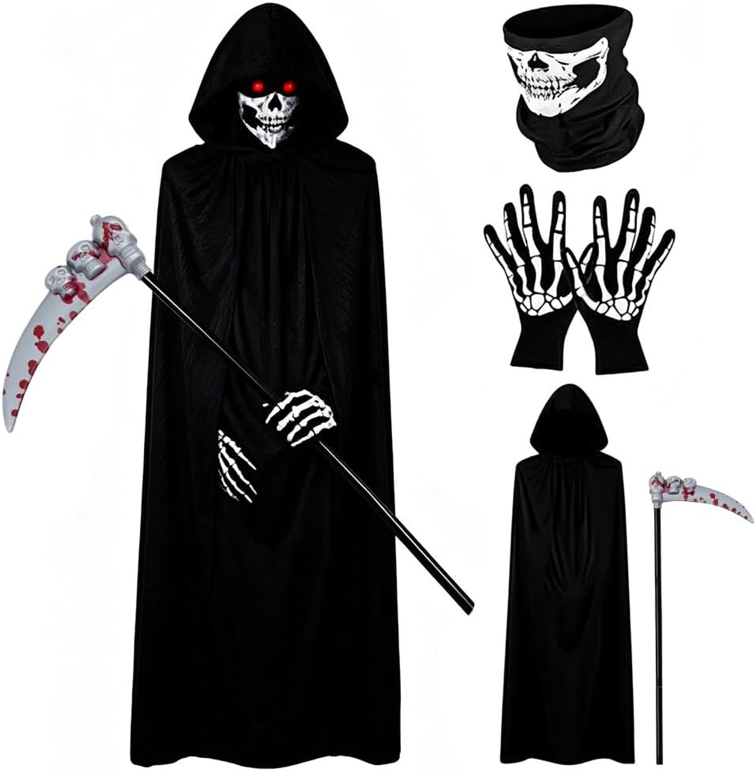 Reaper kostuum Grim Reaper kapmantel Halloween kostuumset
