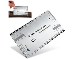 Guitar String Action Gauge, RVS Meetinstrument voor Luthiers met Metrische en Imperiale Schalen voor Elektrische en Akoestische Gitaren