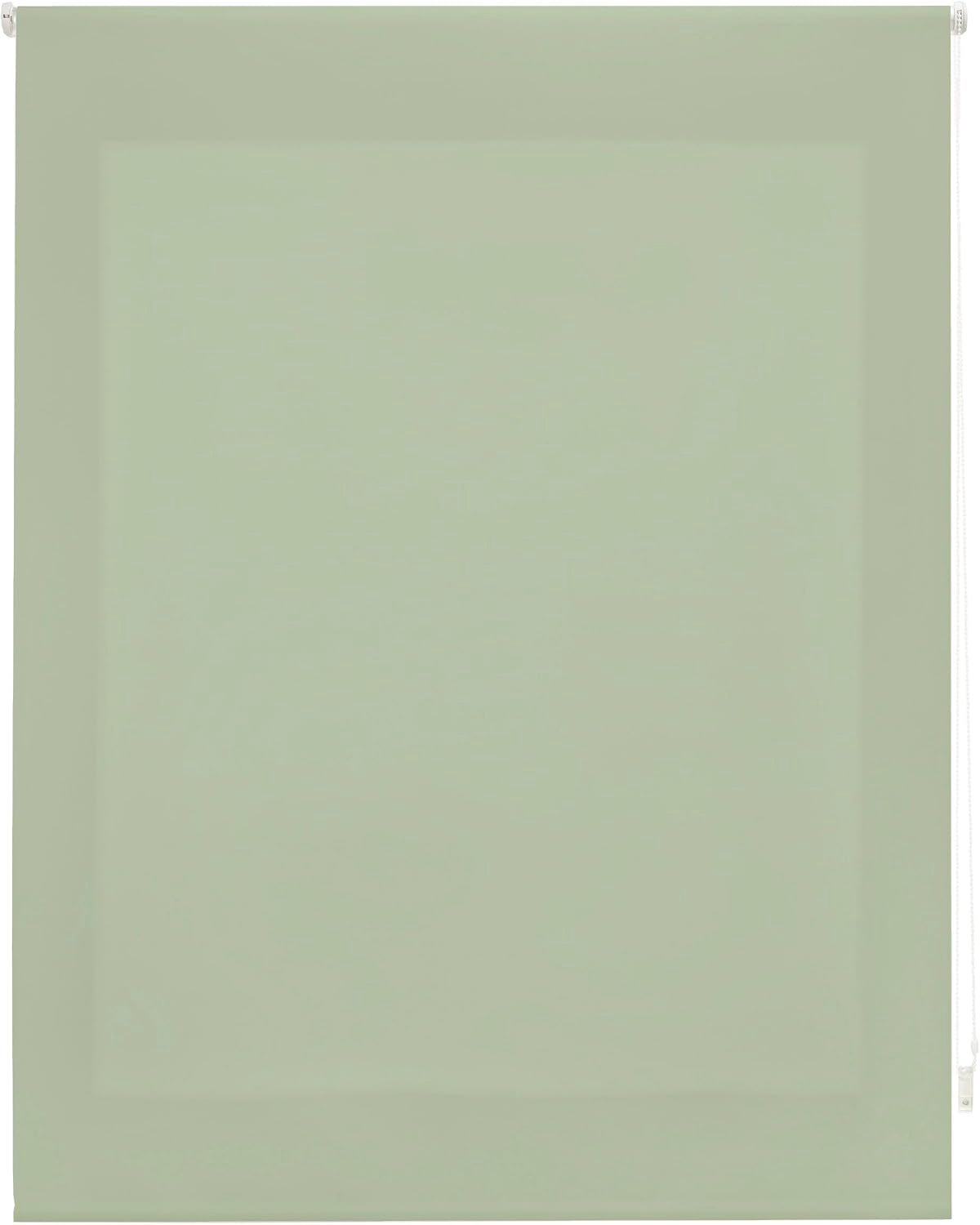 Glad doorschijnend rolgordijn 160 x 175 cm (breedte x hoogte) - Rolgordijnstof 157 x 170 cm - pastelgroen doorschijnend rolgordijn - premium rolgordijn