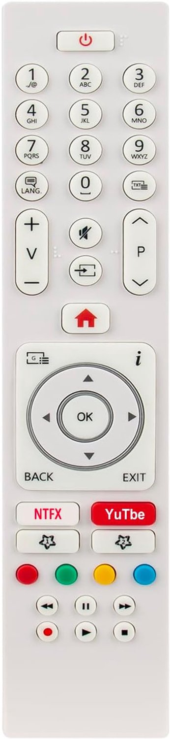 Vervangende afstandsbedieningen geschikt voor Telefunken TV - Plug en Play - Snelle respons - Vemera