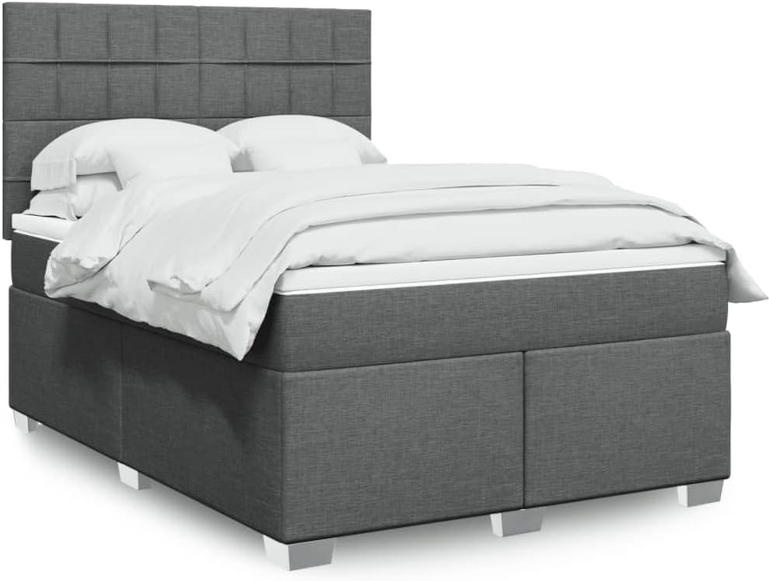 Pocketveringmatras boxspringbed donkergrijs 160x200 cm