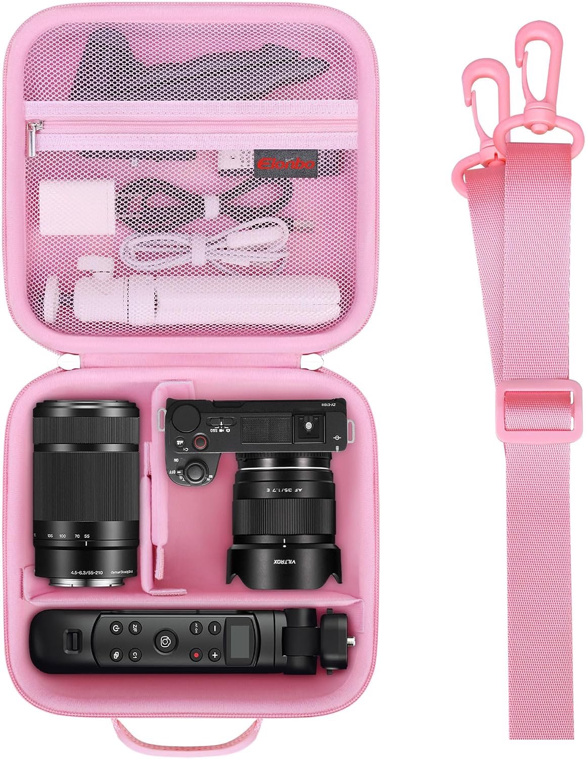 Hoes voor Sony Alpha ZV-E10K/6400/6700 spiegelloze camera, Roze