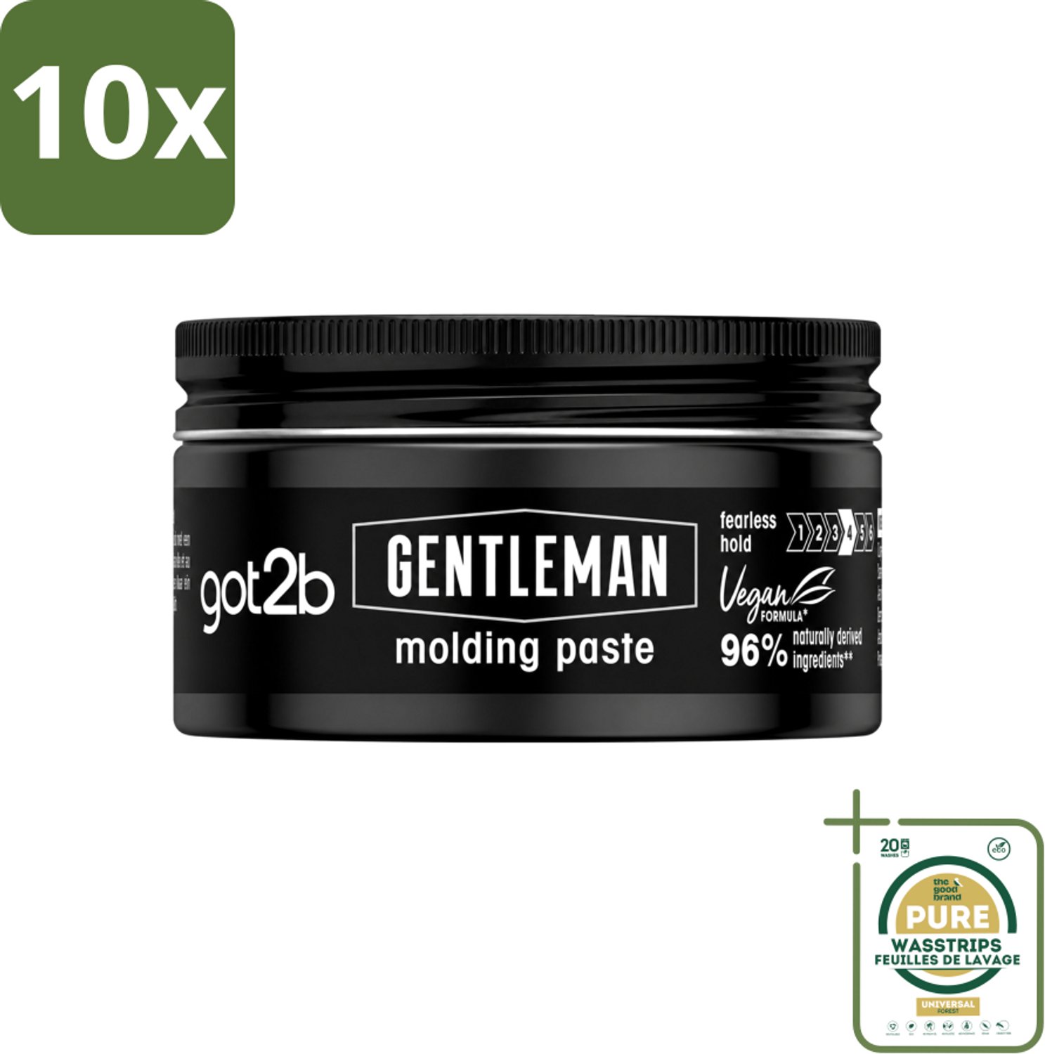 10 x Got2B - Molding Paste - Gentleman - 100 ml - Wasstrips - Haartypen - Haartypen Voor Mannen - Haartypen Voor Mannen - Haartypen Voor Mannen