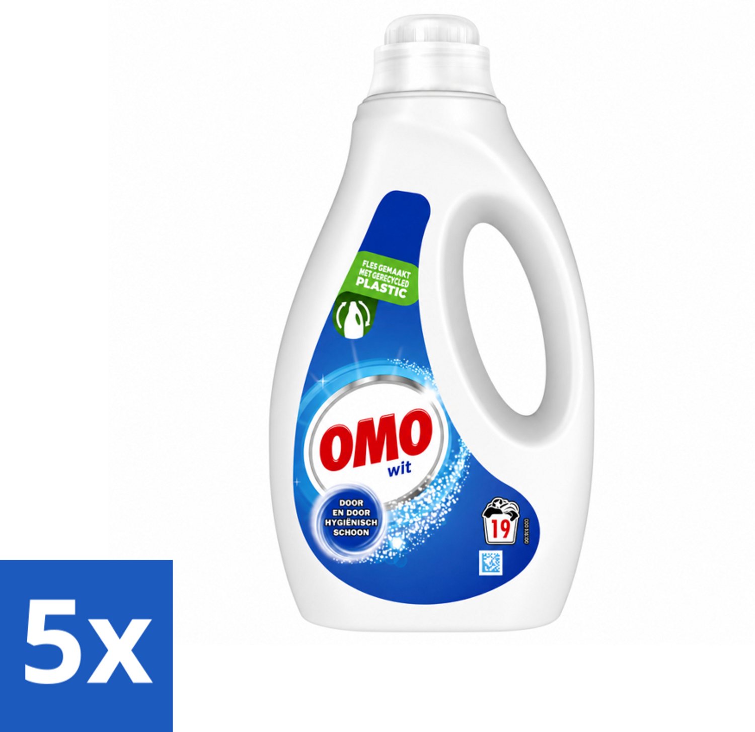 5 x OMO – Vloeibaar Wasmiddel – Wit – 19 Wasbeurten – 950 ml - Voordeelverpakking - 5 stuks