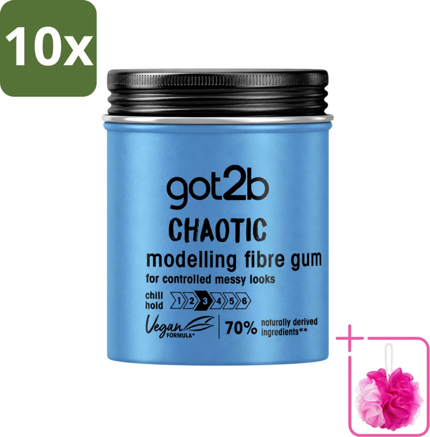 10 x Got2B - Wax - Warhoofd - 100 ml - Bulkverpakking - Haarstyling - Douchemop - Warrig haar