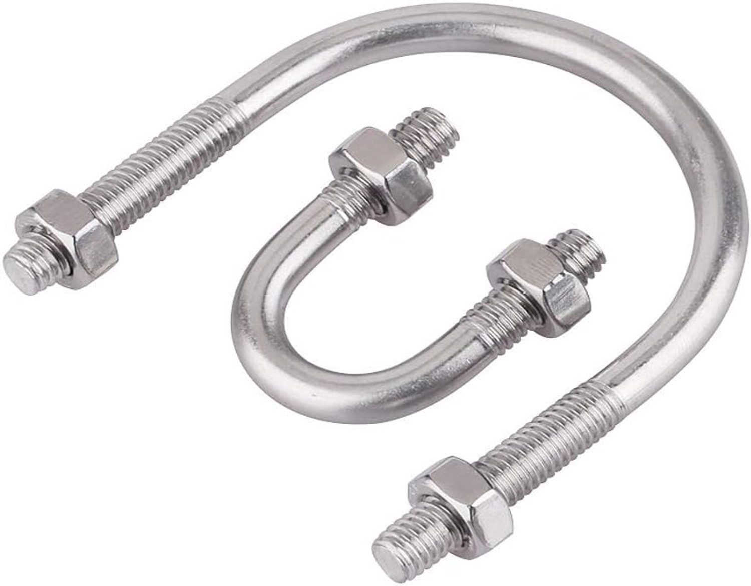 U-Bout 304 Roestvrij Staal U-schroef U-Bolt met Moeren, M8×34mm,3 stuks