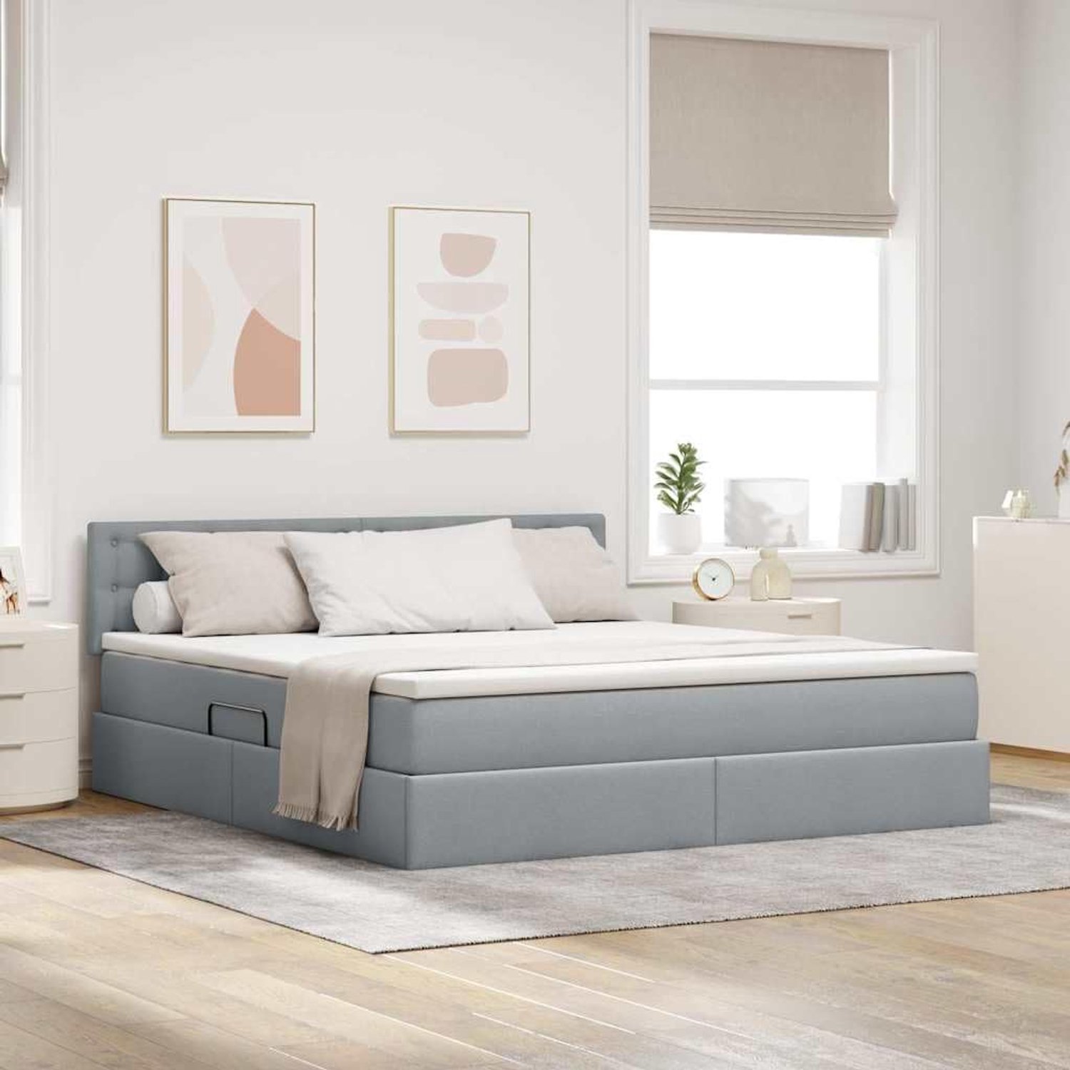 Opbergbed met hydraulisch liftsysteem modern minimalistisch 160 x 200 cm