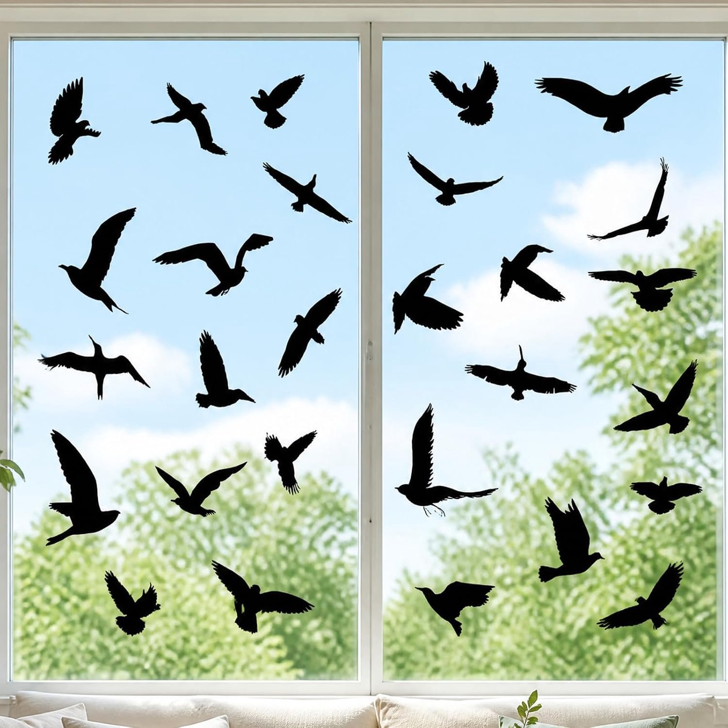 Raamstickers voor glazen ruiten 37 stuks vogelstickers