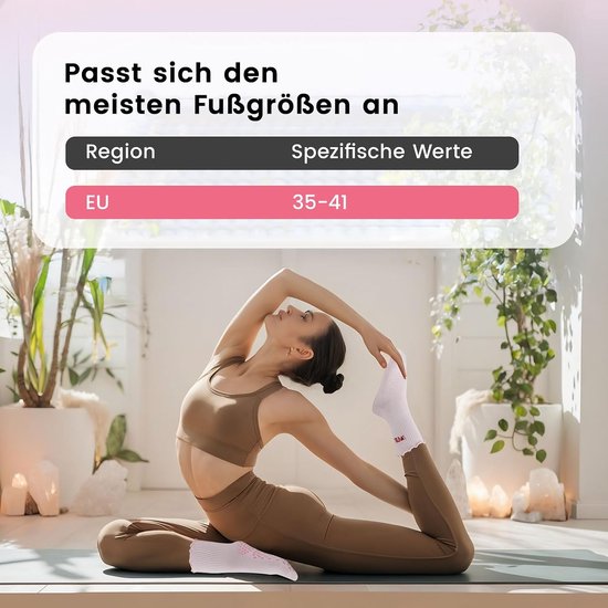 Antislip Sokken Dames - Yoga, Pilates & Barre - Ademend Katoen — afbeelding 2