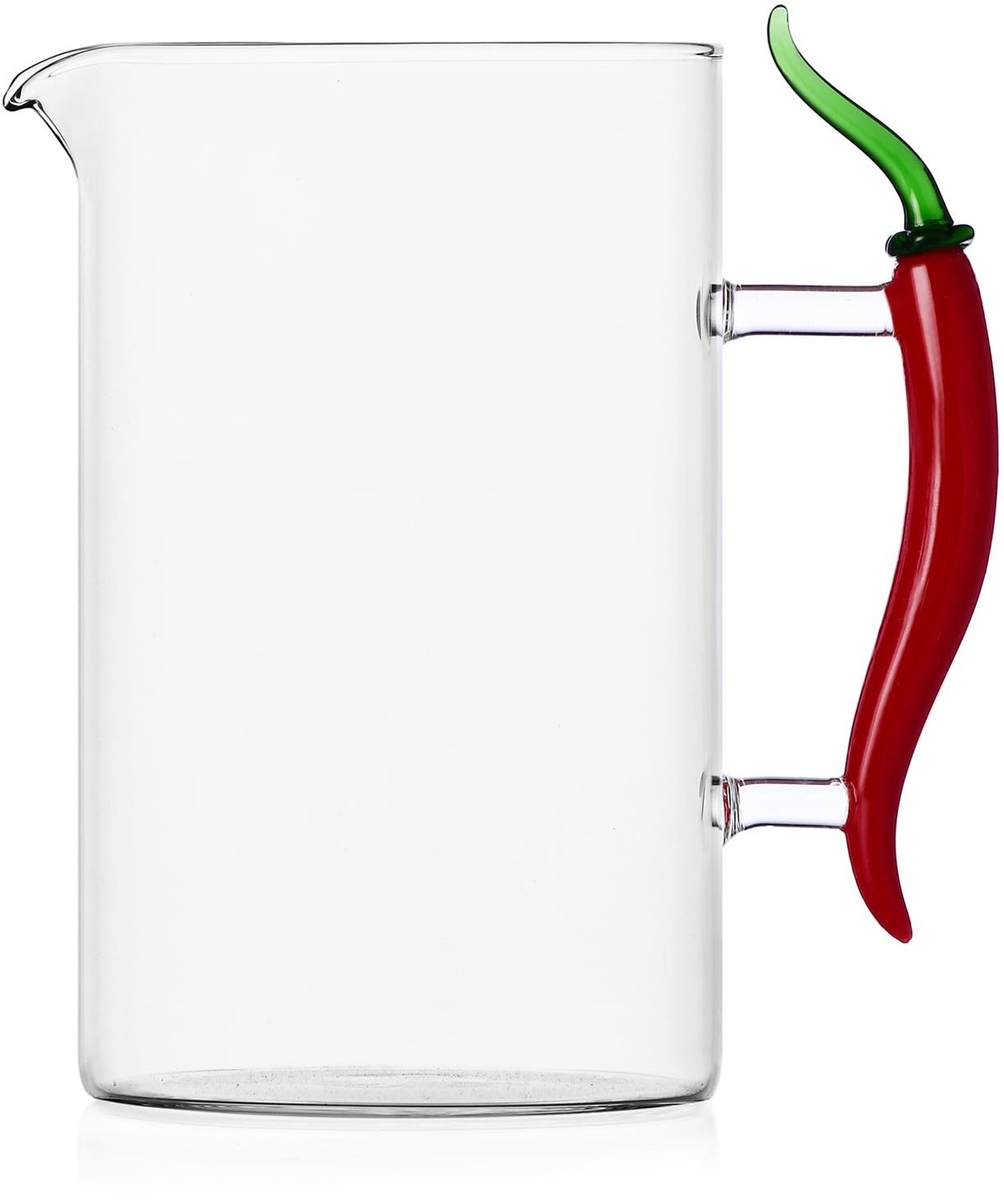 Jug met Handvat - Borosilicaatglas - Ø 11 cm - Rood