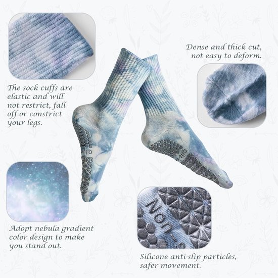 3 Paar Dames Antislip Sokken voor Yoga & Pilates - Comfort & Stijl — afbeelding 4
