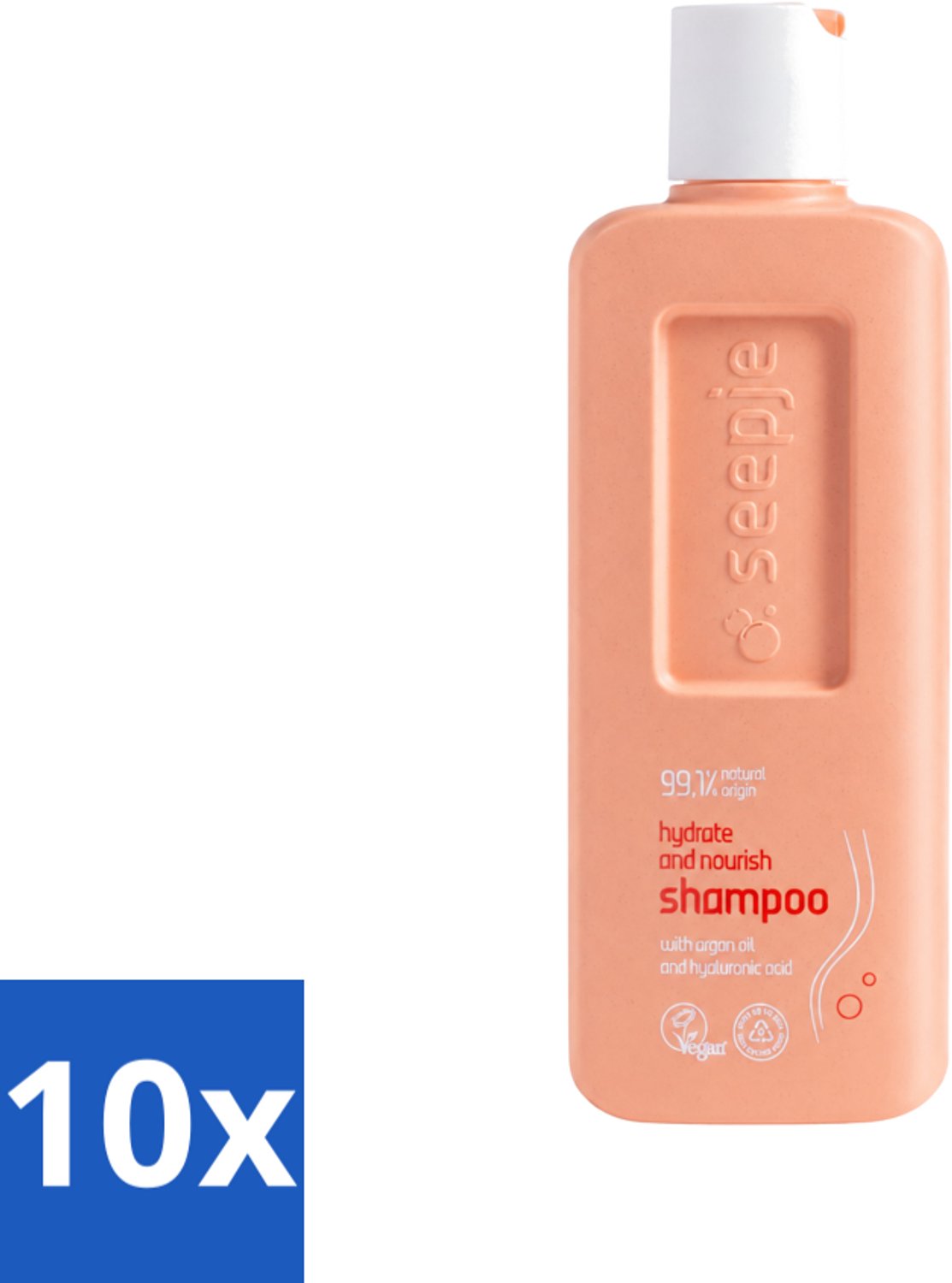 10 x Seepje - Hydrate & Nourish Shampoo - Intense Hydratatie voor Gezond Haar - 300 ml - Voordeelverpakking - 10 stuks