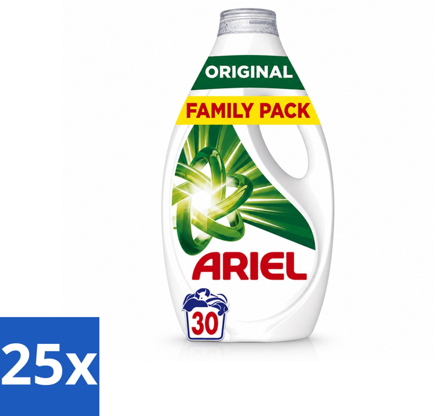 25 x Ariel - Vloeibaar Wasmiddel - Original - 30 Wasbeurten - 1350 ml - Voordeelverpakking - 25 stuks