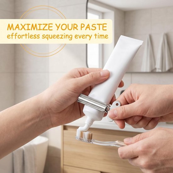 Praktische Juicer voor Tandpasta en Handcrème, RVS Tubes voor Tandpasta, Pigmenten en Mosterd - Set van 4 Stuks — afbeelding 5