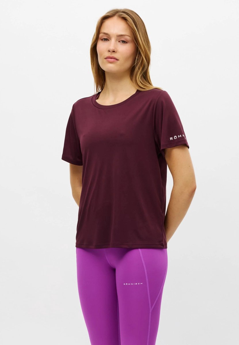 RÖHNISCH - Team Logo Tee - Training t-shirt korte mouw dames - Paars