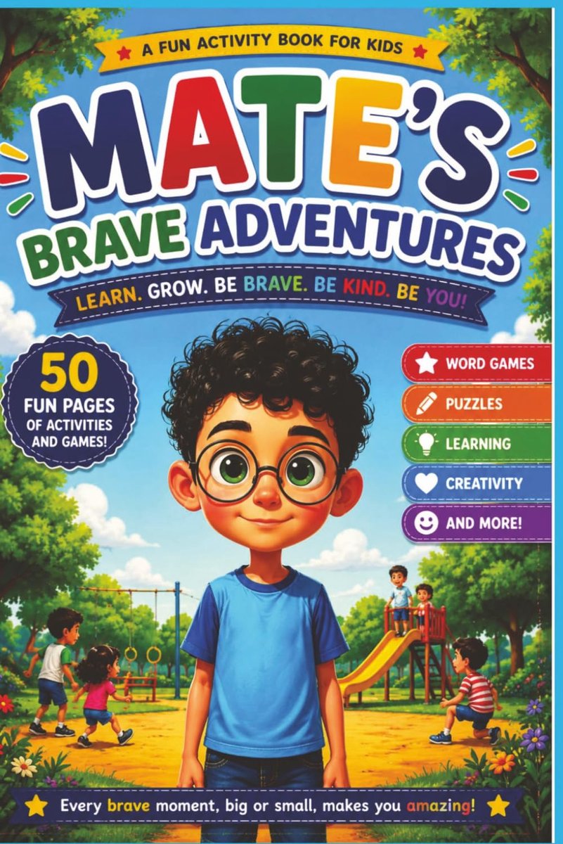Mate's Brave Adventures: An Inspiring Children's Story with Activities, Missing Vowel Puzzles, Word Games, Drawing - ShopVlot