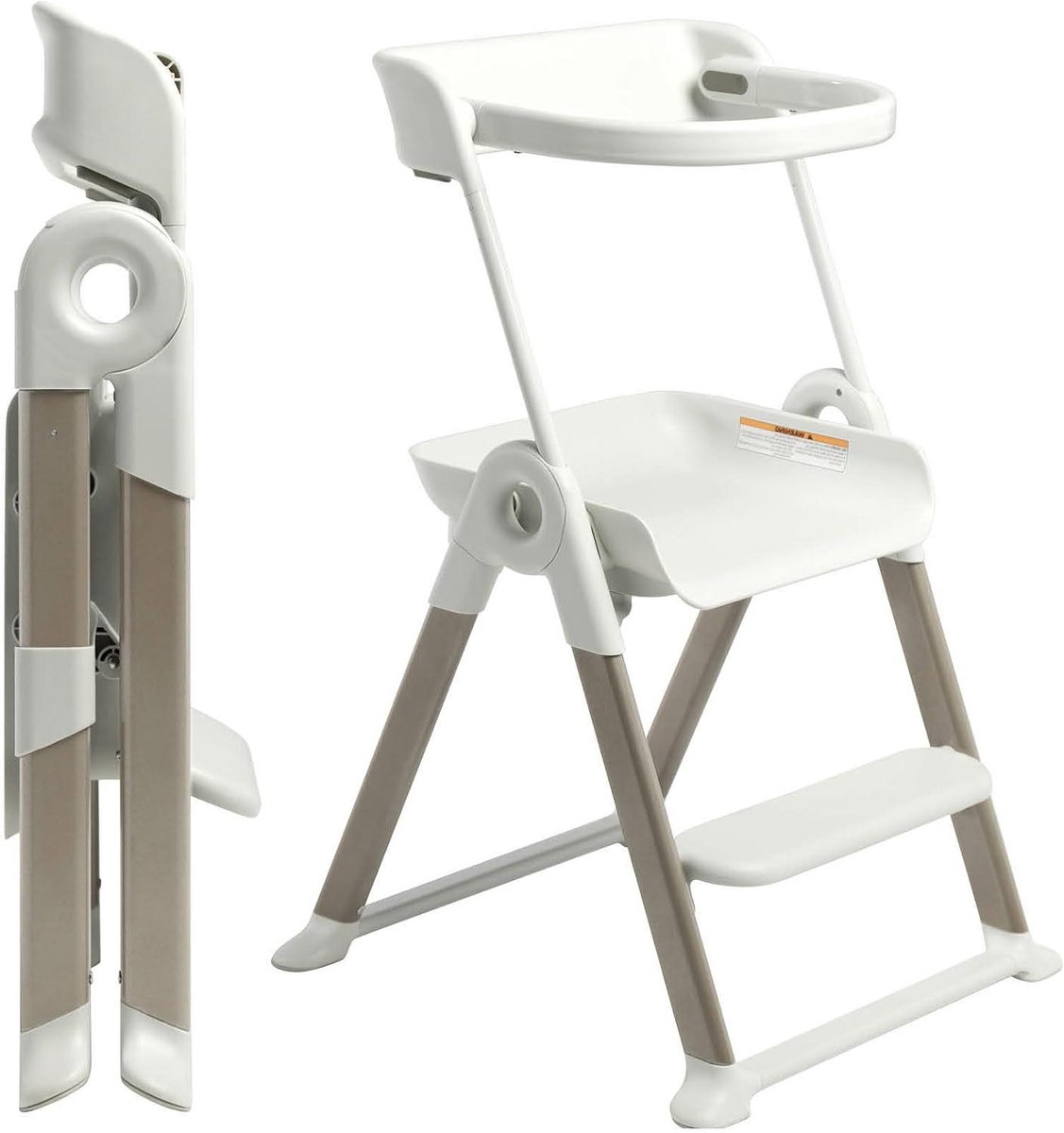 Peuter Opstapje - Keuken Toren - Samen Koken - Opvouwbaar Ontwerp - 35 Inch Hoog - Wit