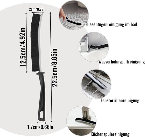 Spleetreinigingsborstelset - Voegreiniger set - Diepe reiniging - 11-delige set - Veelkleurig - Veelkleurig — afbeelding 5