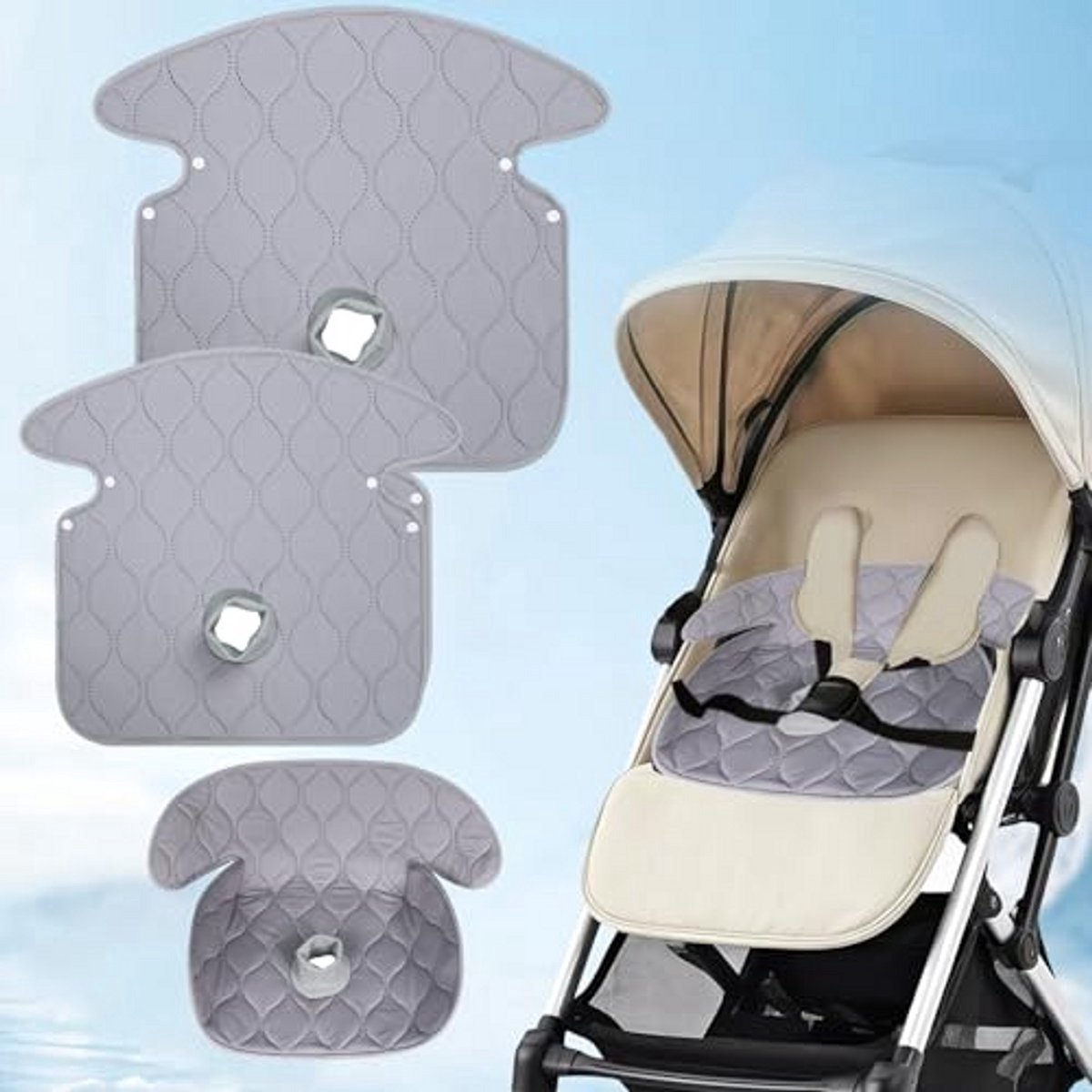 Casalora® 2 stuks universele kinderstoelbeschermer pad voor potje-training, overtrek voor autokinderzitje, kinderzitje, beschermer met droogstoel, Piddle Piddle Pad, autostoelbescherming voor alle