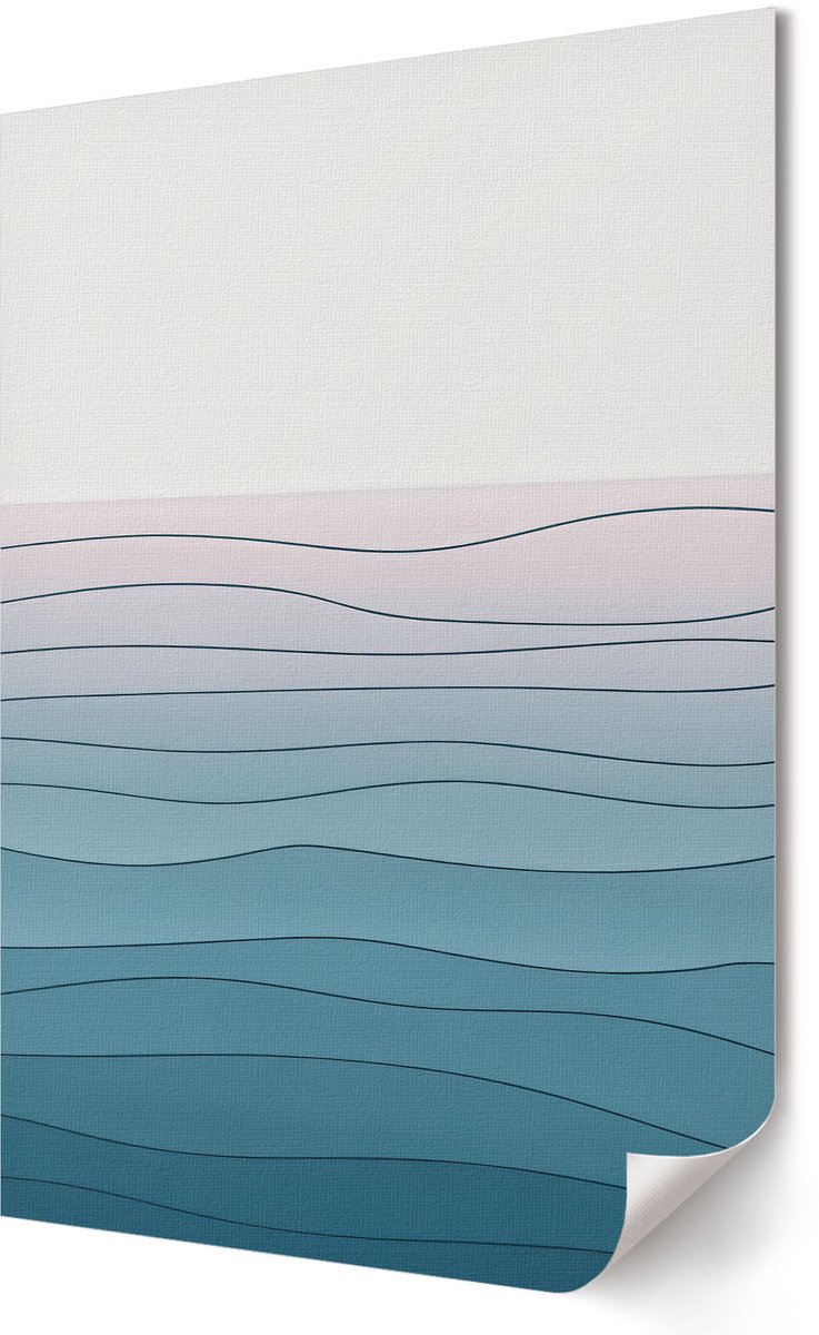 Coloray Polycanvas Wandposter - Dorp Lodz, Rood - A4 - Wit Poster - Rechthoek - Interieurdecoratie - Kantoor - Popcultuur