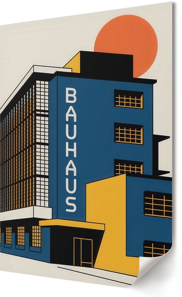 Coloray Polycanvas Poster - Architectonisch Monument, Fotografie - A2 - Wit Kunst - Rechthoek - Kunstposter - Woonkamer, Slaapkamer, Kantoor - Klassiek