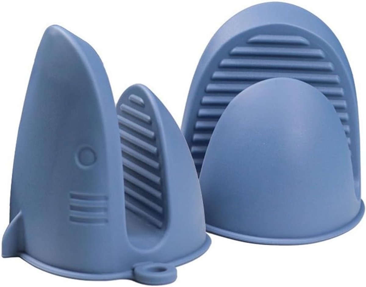 Hittebestendige siliconen ovenhandschoenen - Antislip, Waterdicht, Perfect voor Koken en Bakken - Blauw