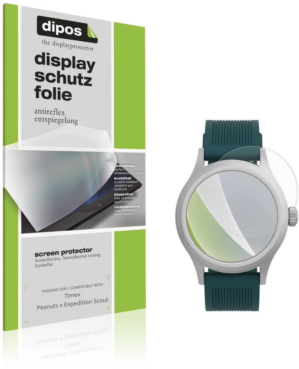 dipos – 6x Matte Beschermfolie geschikt voor Timex Peanuts x Expedition Scout | Krasbestendige & antireflecterende Screenprotector Ultra-Thin