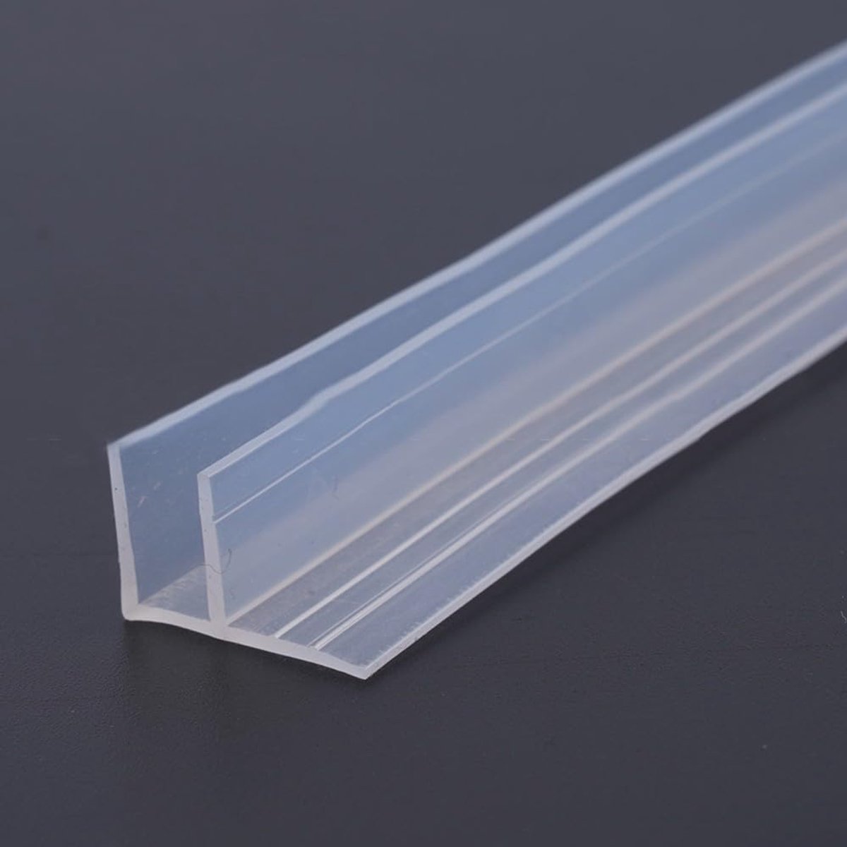 Douchedeurafdichtingsstrip voor 6 mm glas, 2 m F-vorm bad douche scherm deurafdichtingsstrip perfecte transparante douche scherm afdichting vervanging voor glasdikte 6 mm afdichtingsspleet
