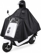 Poncho Deluxe voor scootmobiel - Scootmobiel Poncho - Regenponcho - Lichtgewicht Regenponcho met Venster - poncho scootmobiel - Universele - Waterdichte regenponcho - Optimale Regenbescherming voor e-bike en buitenactiviteiten - 135*140cm - Zwart