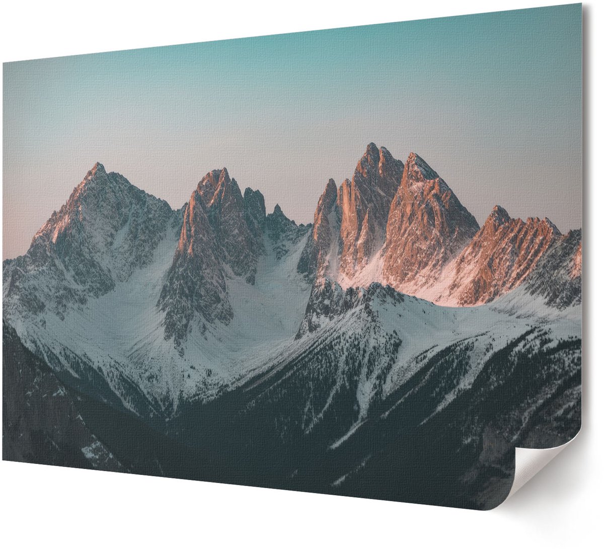 Coloray Polycanvas Wandposter - Afrikaanse Olifanten, Fotografie - A4 - Grijs Illustratie - Rechthoek - Interieurdecoratie - Woonkamer, Slaapkamer, Kantoor - Modern