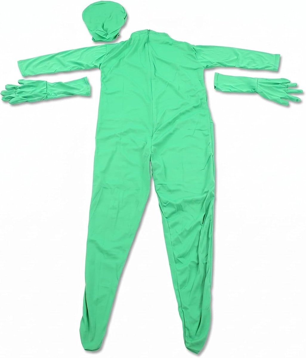 Scherm Bodysuit Chromakey Bodysuit Full Body Split Ontwerp voor Fotografie Film Video Foto-effect, Geschikt voor 160 Cm Tot 180 Cm Hoogte(180cm)