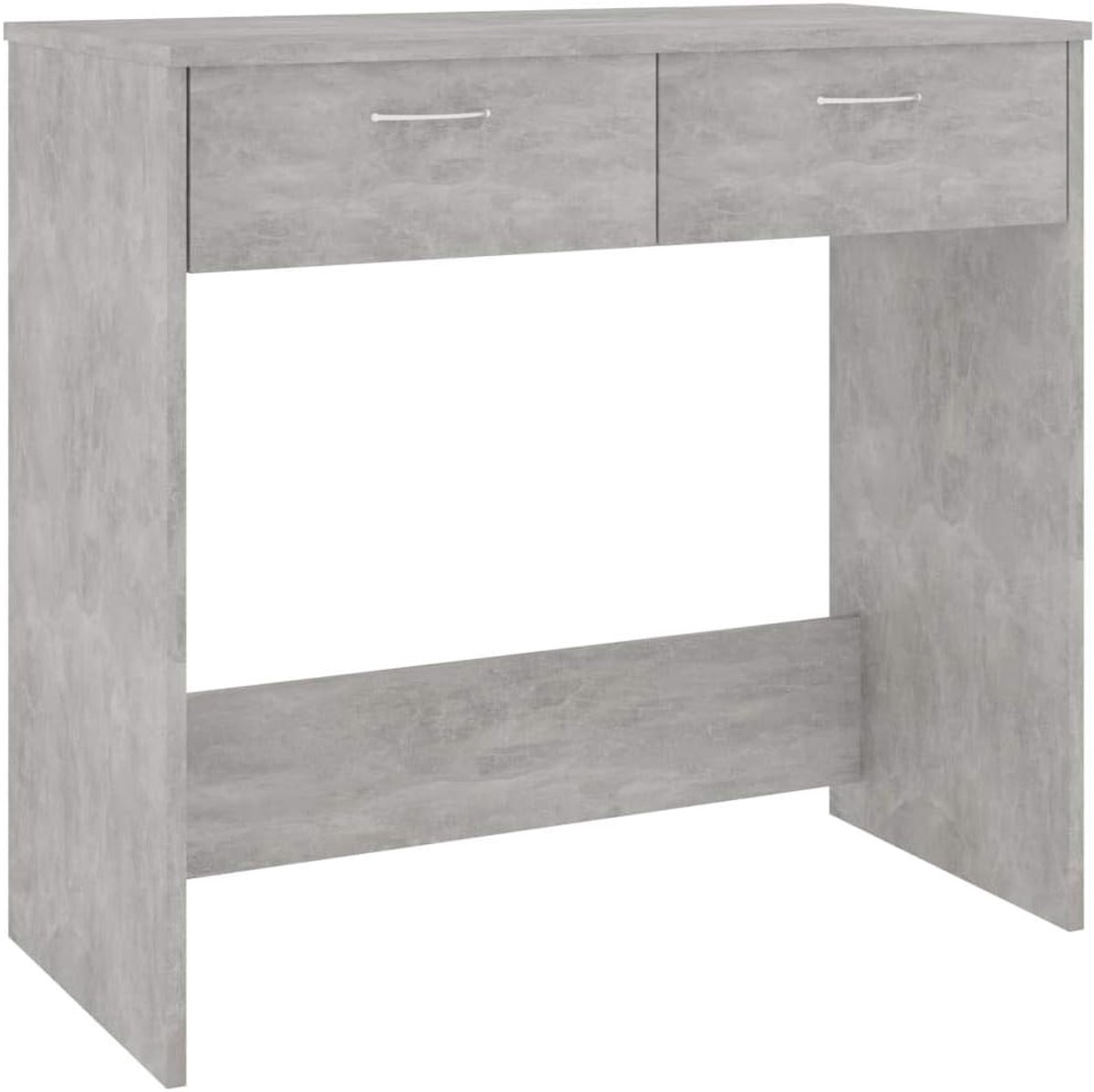 Bureau, pc-tafel, kantoortafel, computertafel, scholierenbureau voor thuis, kantoor, slaapkamer, betongrijs, 80 x 40 x 75 cm spaanplaat