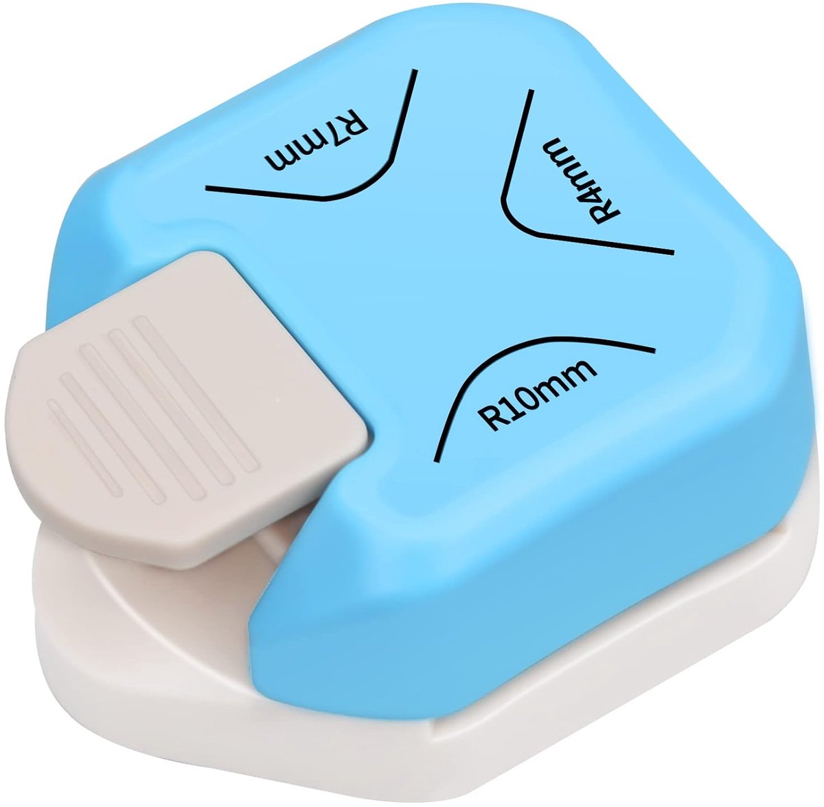 3-in-1 hoekperforator voor papier, R 4/7/10 mm pons, afgeronde hoeken van metaal en kunststof, afgeronde hoeksnijder, snijgereedschap voor doe-het-zelfprojecten, scrapbooking, kaarten maken