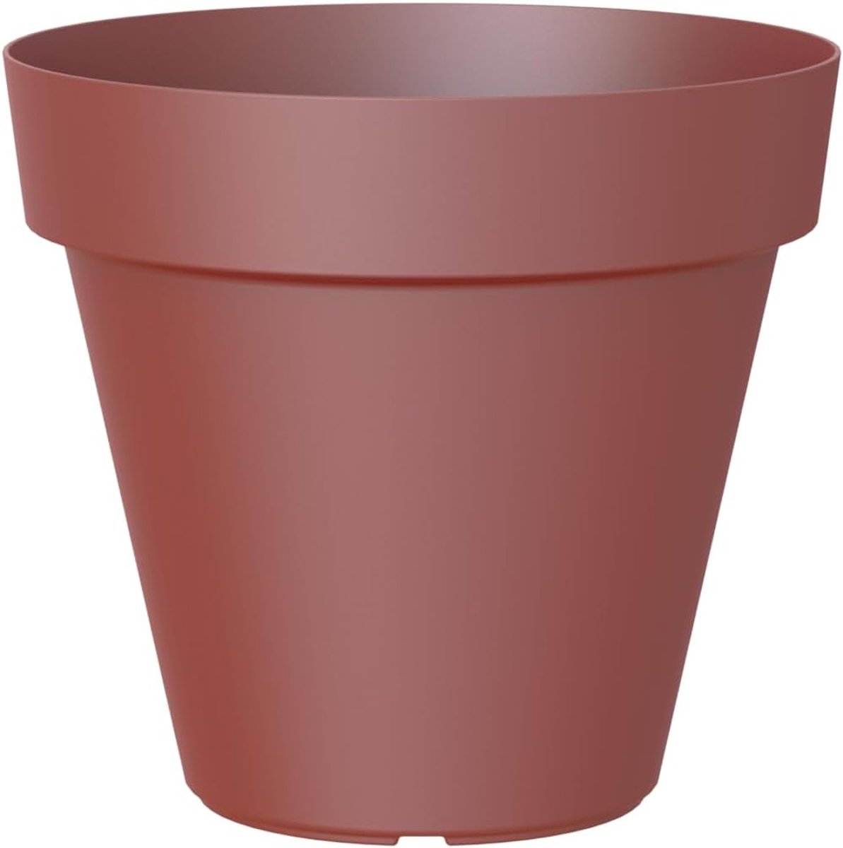 Capri, Ronde plastic pot, 50cm, kleur: Donkerrood