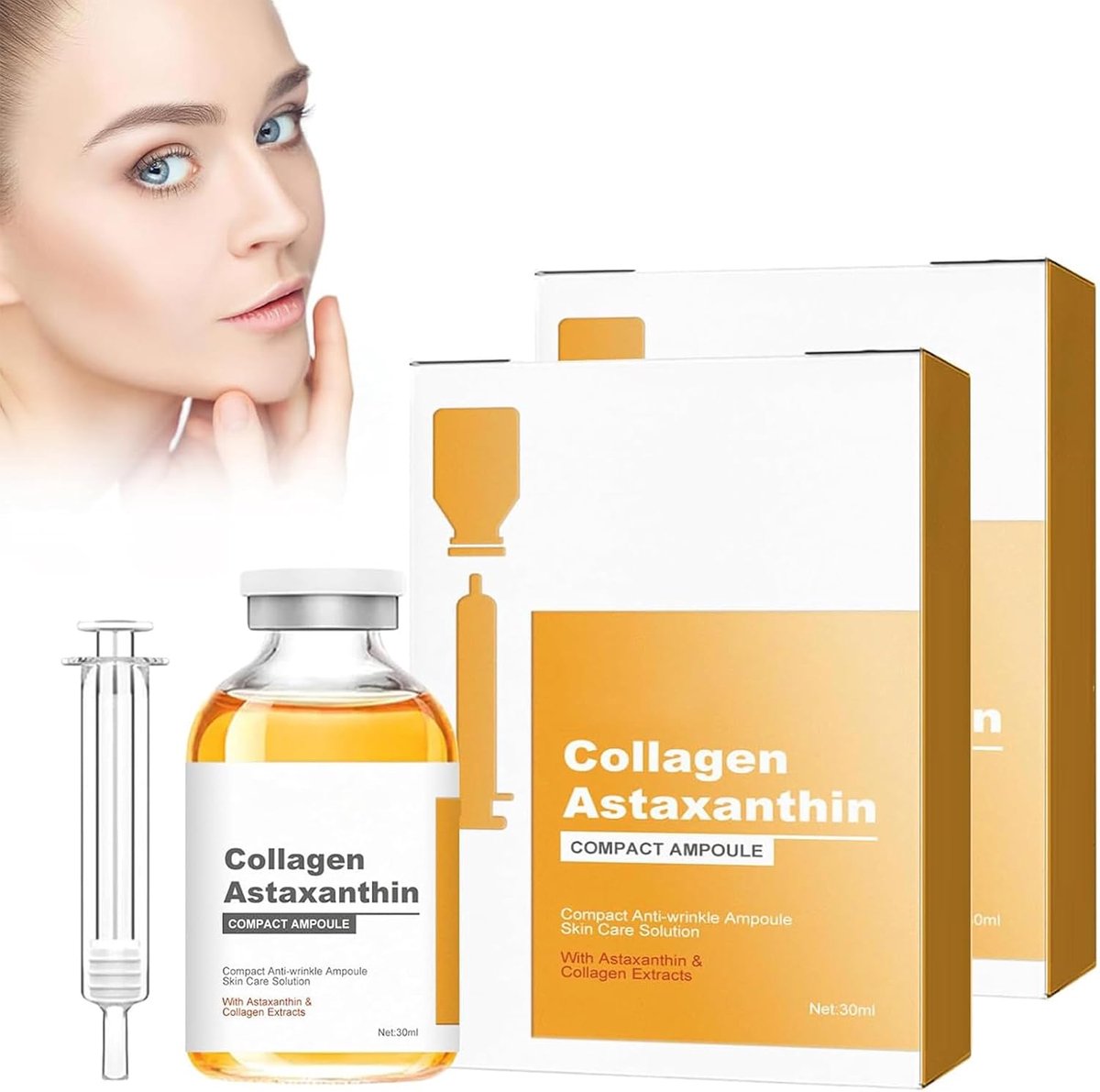 Collageen astaxanthine lifting ampul, collageen-astaxanthine lifting-ampul, astaxanthine collageen gel ampul essenz, astaxanthine collageen gel ampul, reduceert fijne lijntjes