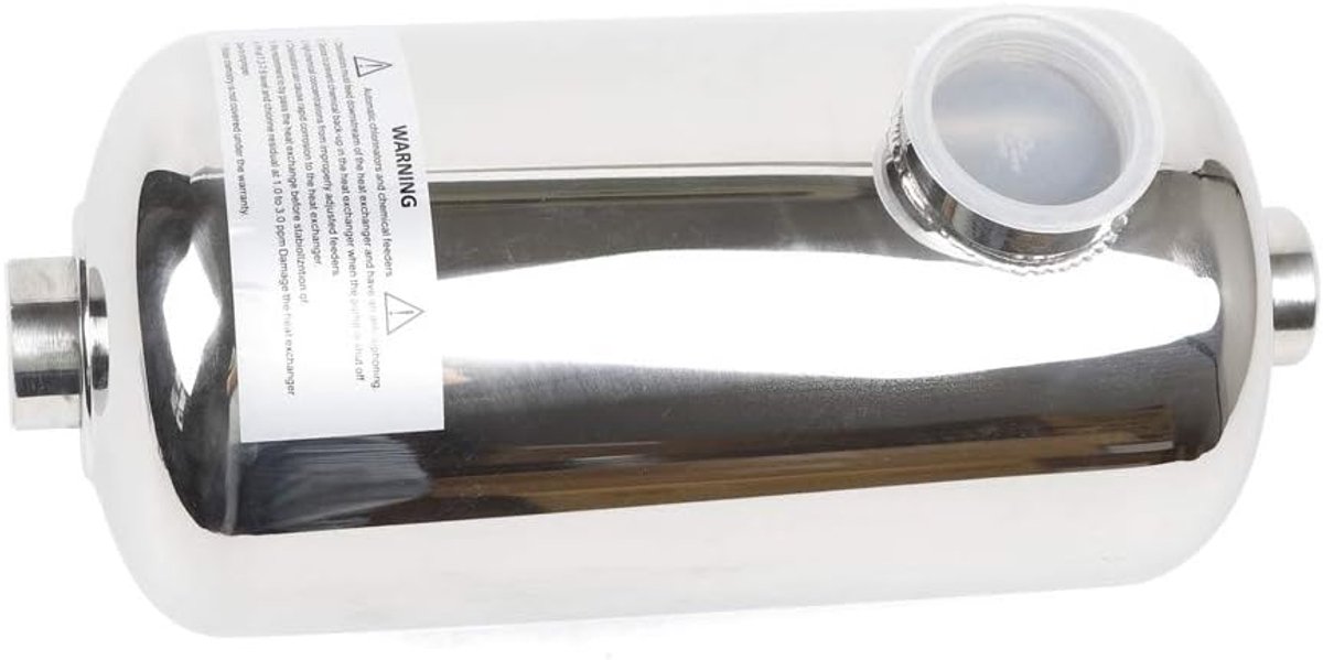 Zwembadverwarming, warmtepomp, warmtewisselaar, zwembadverwarming, hoge efficiëntie, zwembadverwarming voor zwembaden, spa, warme badkamers, zilver, 28 kW, 292 x 134 mm