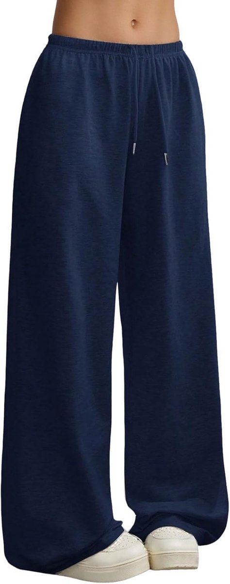 Broek Dames Zomer Brede Hoge Taille Vloeiend Bohemian Lichtgewicht met Zakken Losse Rechte Katoen Casual Chic Strand Mode A18
