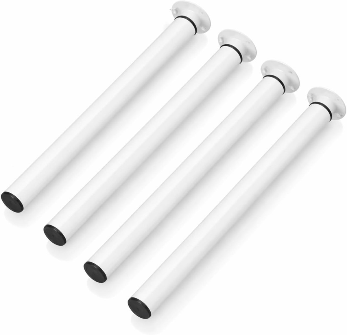 Poten in hoogte verstelbaar 70-110 cm, Ø 60 mm 4 stuks wit