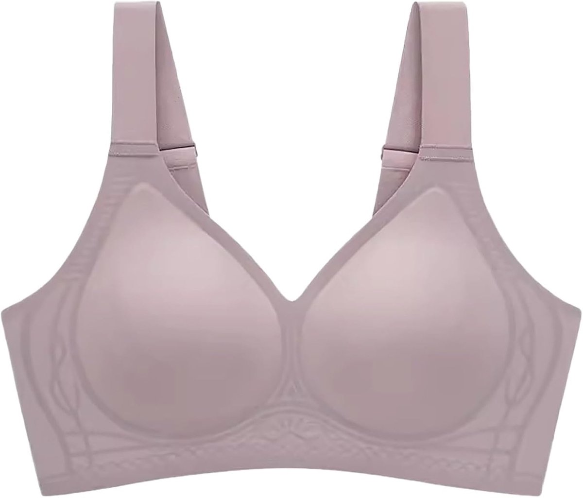 Comfortabele en verstelbare T-shirt-beha met stalen ring en V-hals voor dames