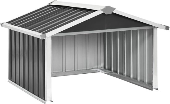 Schuur voor grasmaaiers, garage voor robots, grasmaaiers, afdekking voor robotmaaier, verzinkt staal, antraciet, 92 x 97 x 63 cm — afbeelding 2