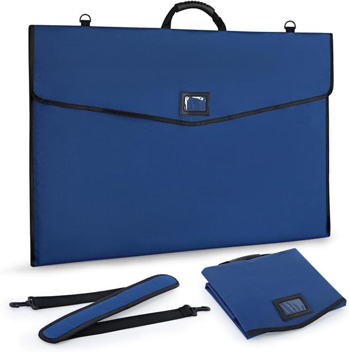 Livatto A1 Kunstenaars Portfoliotas – Waterdichte Draagmap met Schouderriem en Klapdeksel, Navyblauw