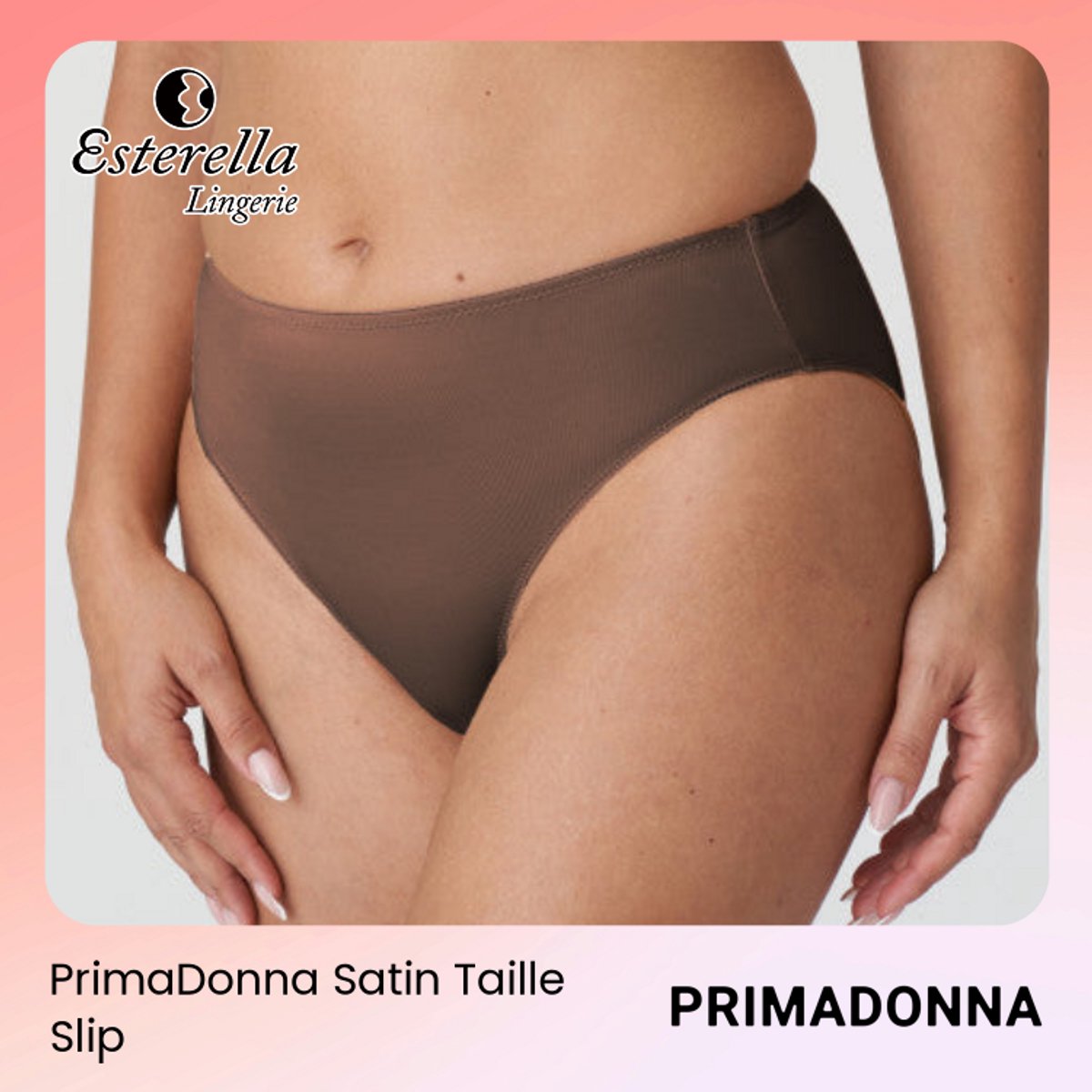 PrimaDonna Satin Taille Slip 0561331 Ebony - maat 46