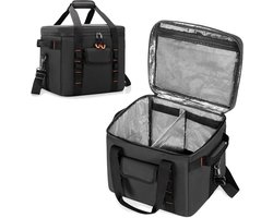 Vochtbestendige transporttas, compatibel met Jackery Explorer 300/500/1000/1000 Pro/ECOFLOW River2/River2 Pro/River2 Max, tas voor schoolgenerator met verstelbare scheidingswanden, Zwart
