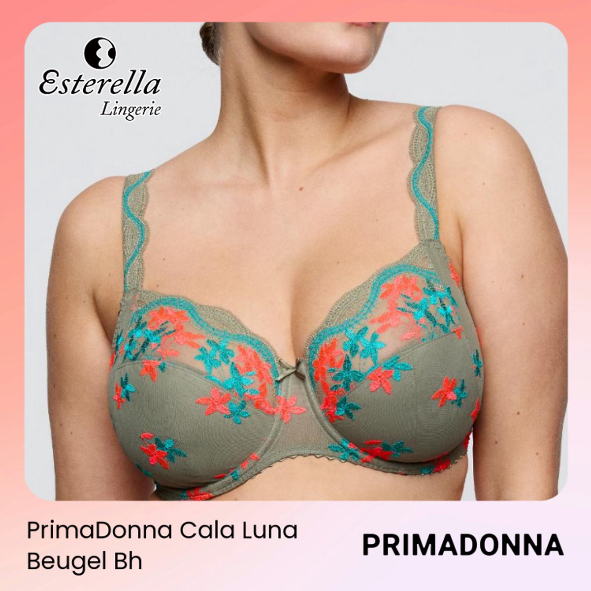 PrimaDonna Cala Luna Beugel Bh 0163540 Botanique - maat EU 90B / FR Groen